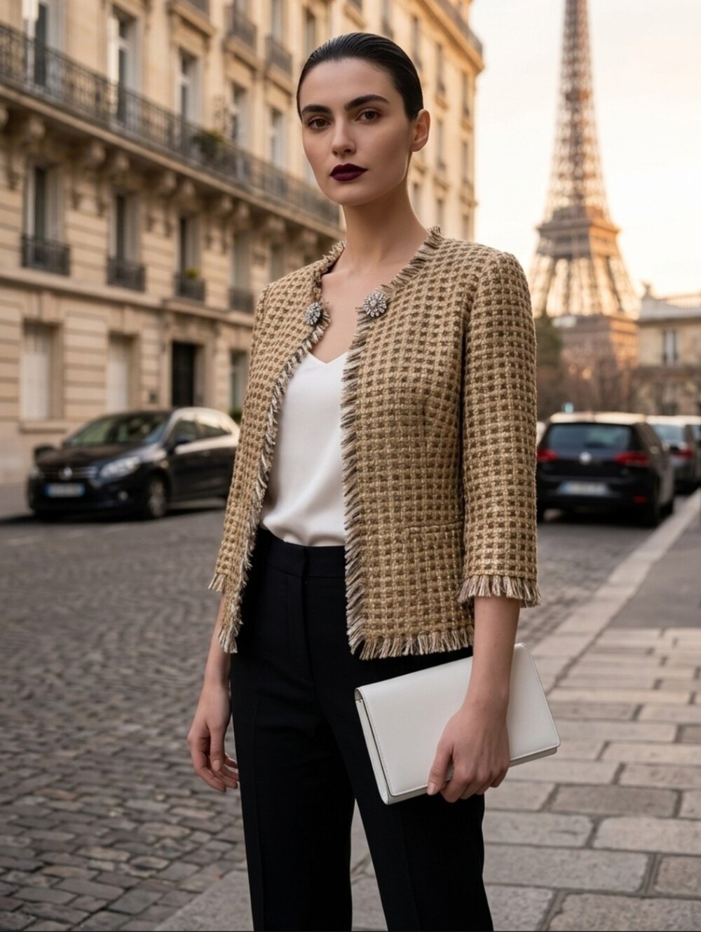 🎁Trina Turk metallic tweed Blazer/Jacket Size 4